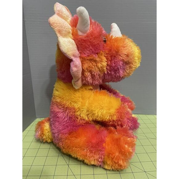 Kellytoy Bee Happy Valentines Day Rhino Plush Rhinoceros Pink Yellow Orange 12" - Picture 4 of 12